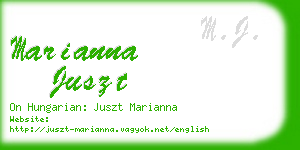 marianna juszt business card